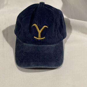 Navy Blue Cap‎ with Yellow Embroidery